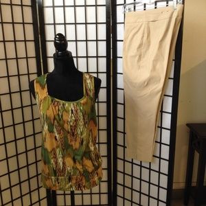 Cato sleeveless top and slim fit Chico pants